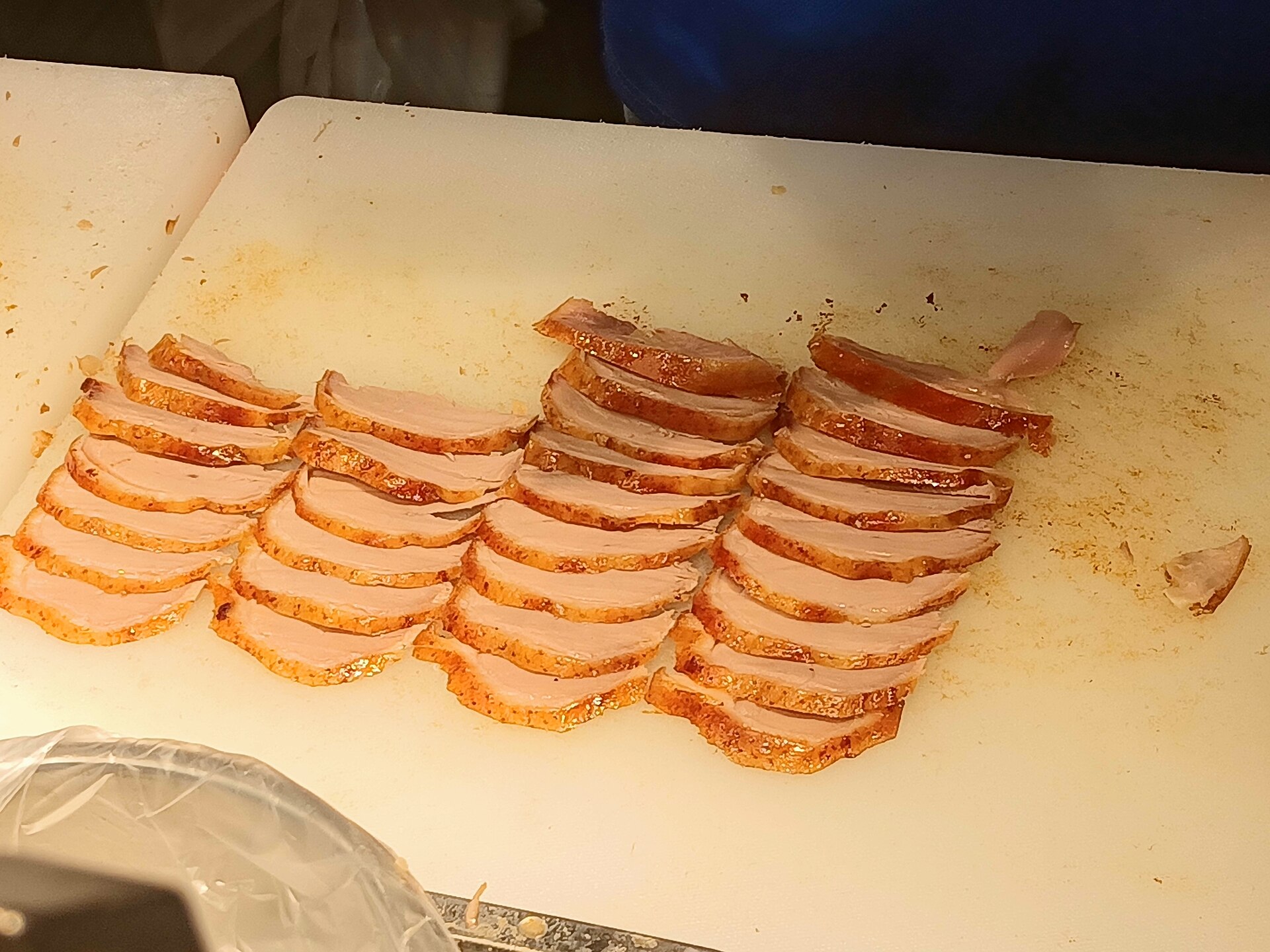 Peking duck slices